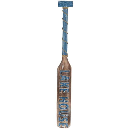 48" Blue Wood Paddle Home Wall Décor